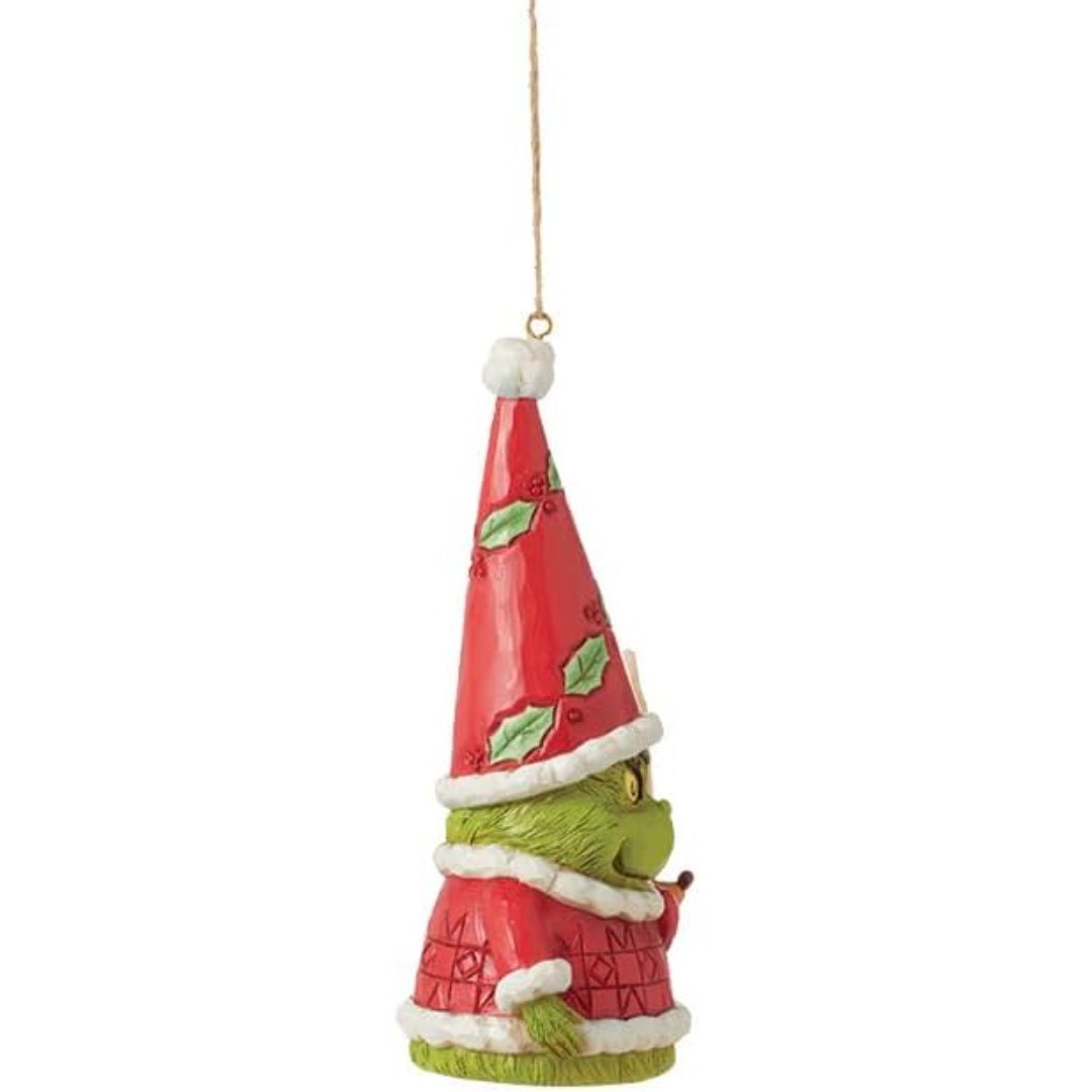 Jim Shore Santa Grinch Gnome with Reindeer Max Ornament, 5'
