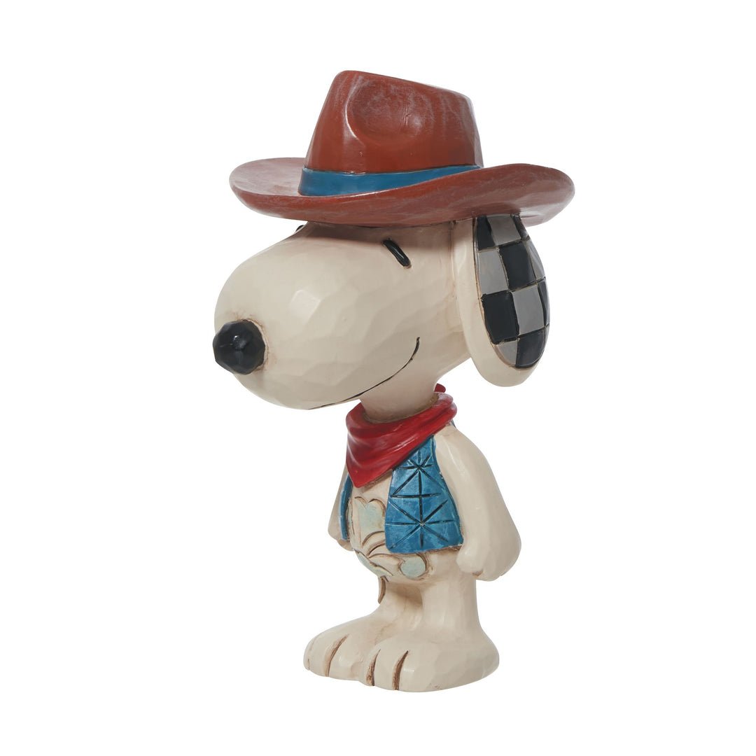 Jim Shore Snoopy Cowboy Mini Figurine, 3.44 Inch