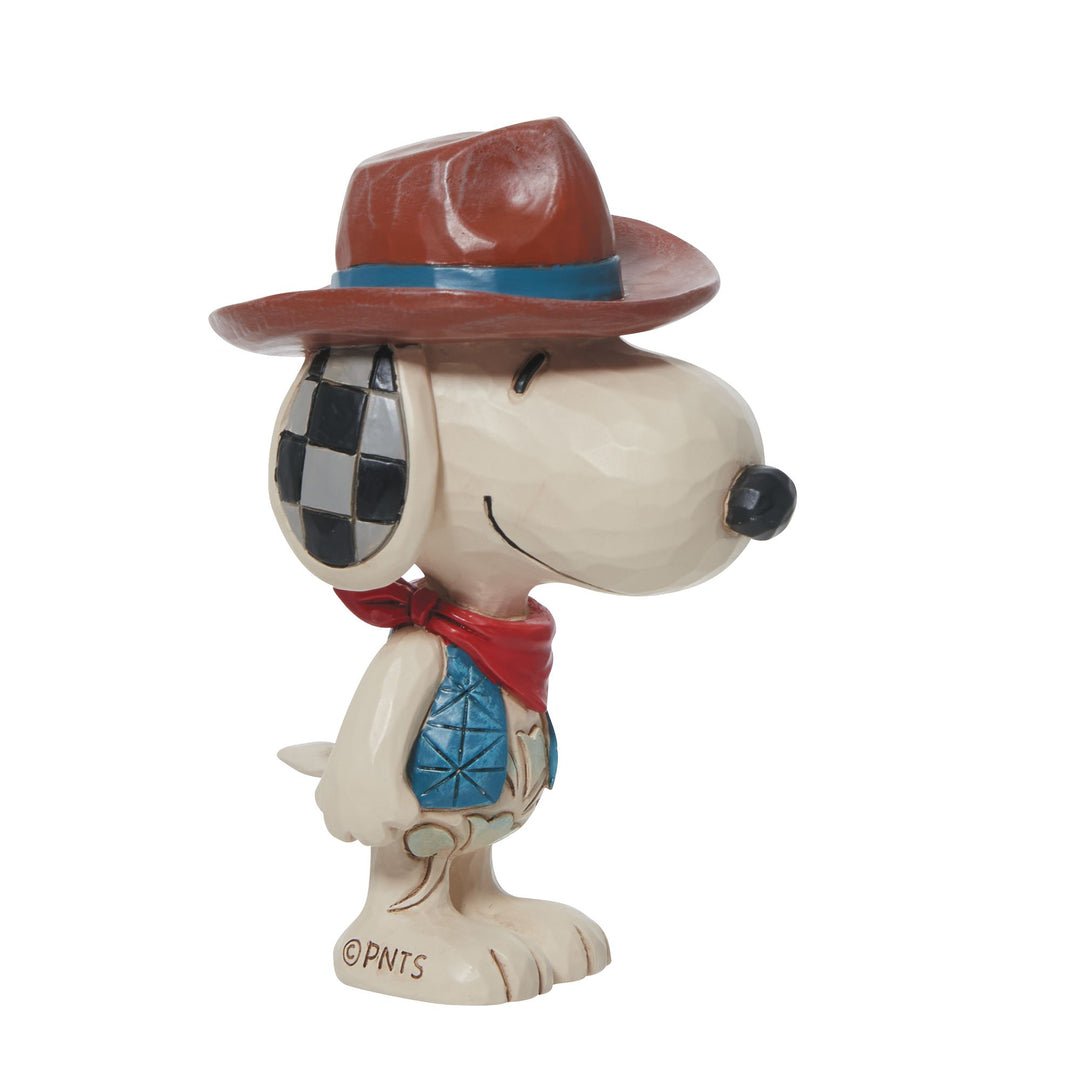 Jim Shore Snoopy Cowboy Mini Figurine, 3.44 Inch
