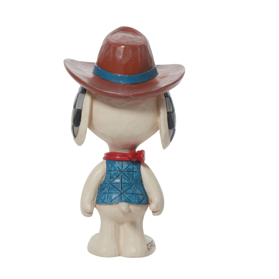 Jim Shore Snoopy Cowboy Mini Figurine, 3.44 Inch