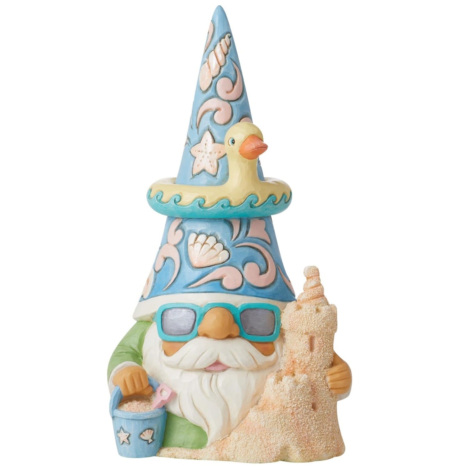 Jim Shore "The Beach Is Calling" Coastal Gnome and Sandcastle Figurine