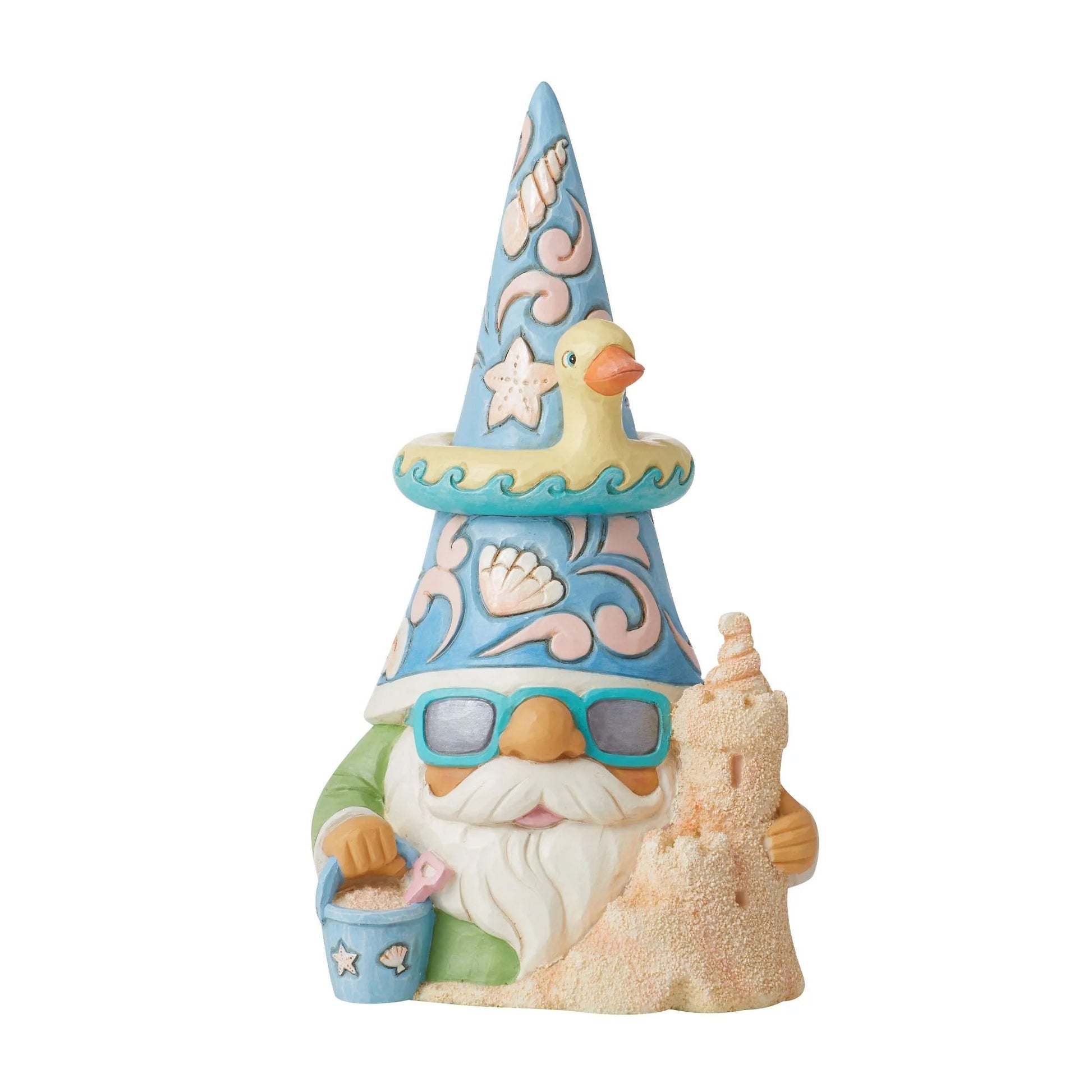 Jim Shore "The Beach Is Calling" Coastal Gnome and Sandcastle Figurine