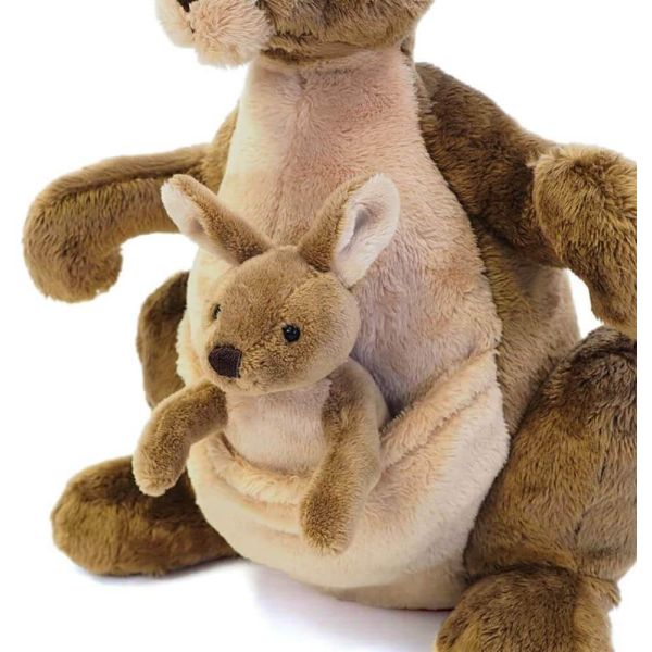 Jirra Kangaroo with Removable Joey Plush, 10”