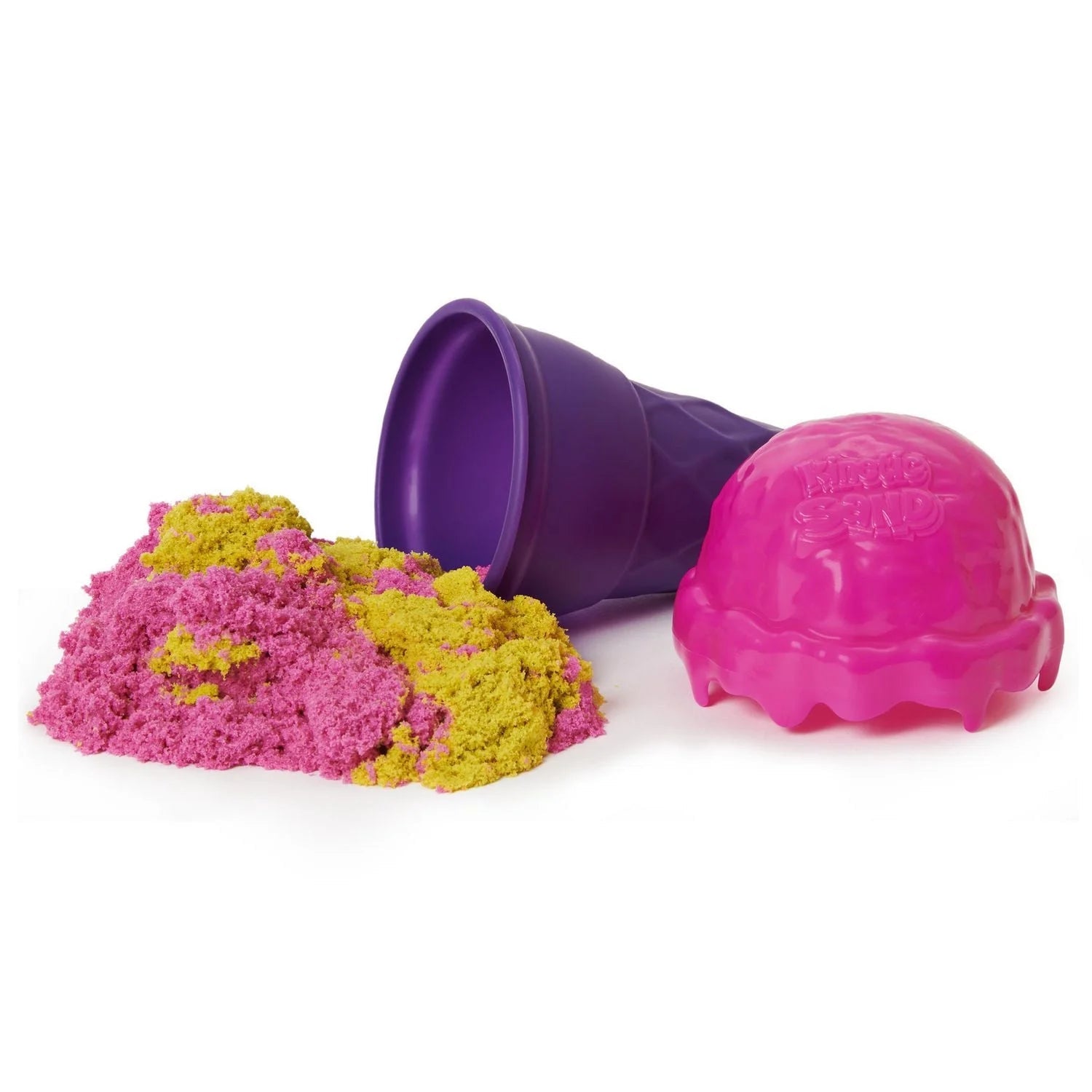 Kinetic Sand Scents, 4oz Ice Cream Cone Container with 2 Colors of Sand (Random Style)
