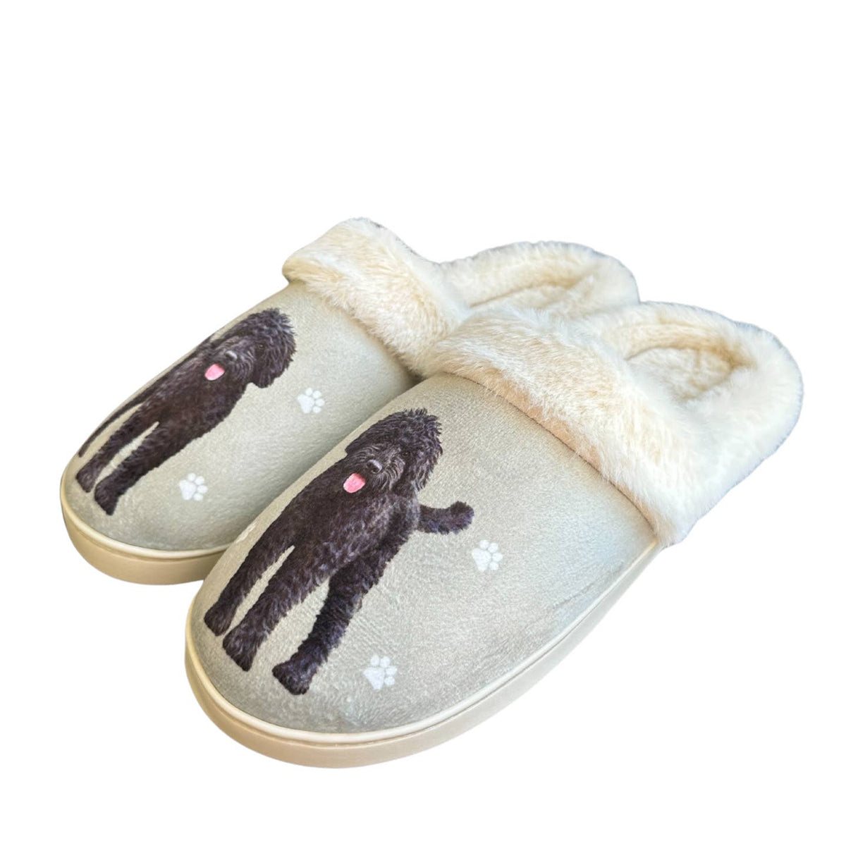 Labradoodle Black Slippers – Celebrations Cards & Gifts