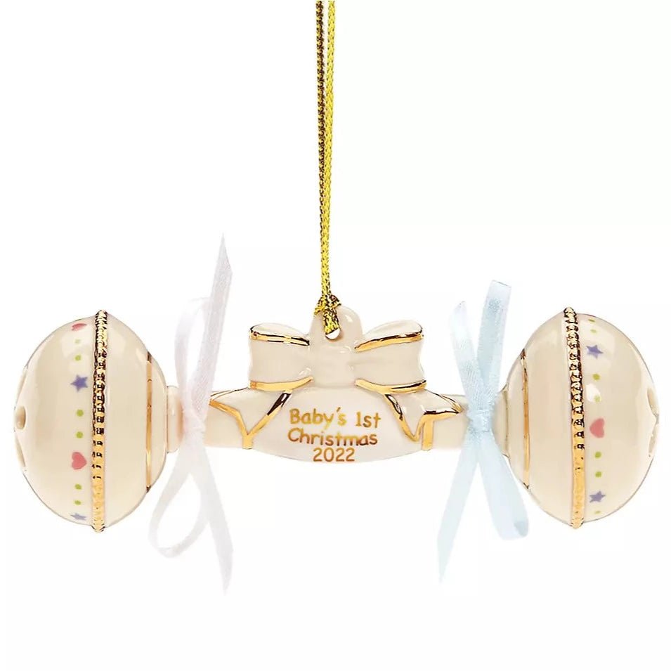 Lenox 2022 Baby's First Christmas Rattle Ornament