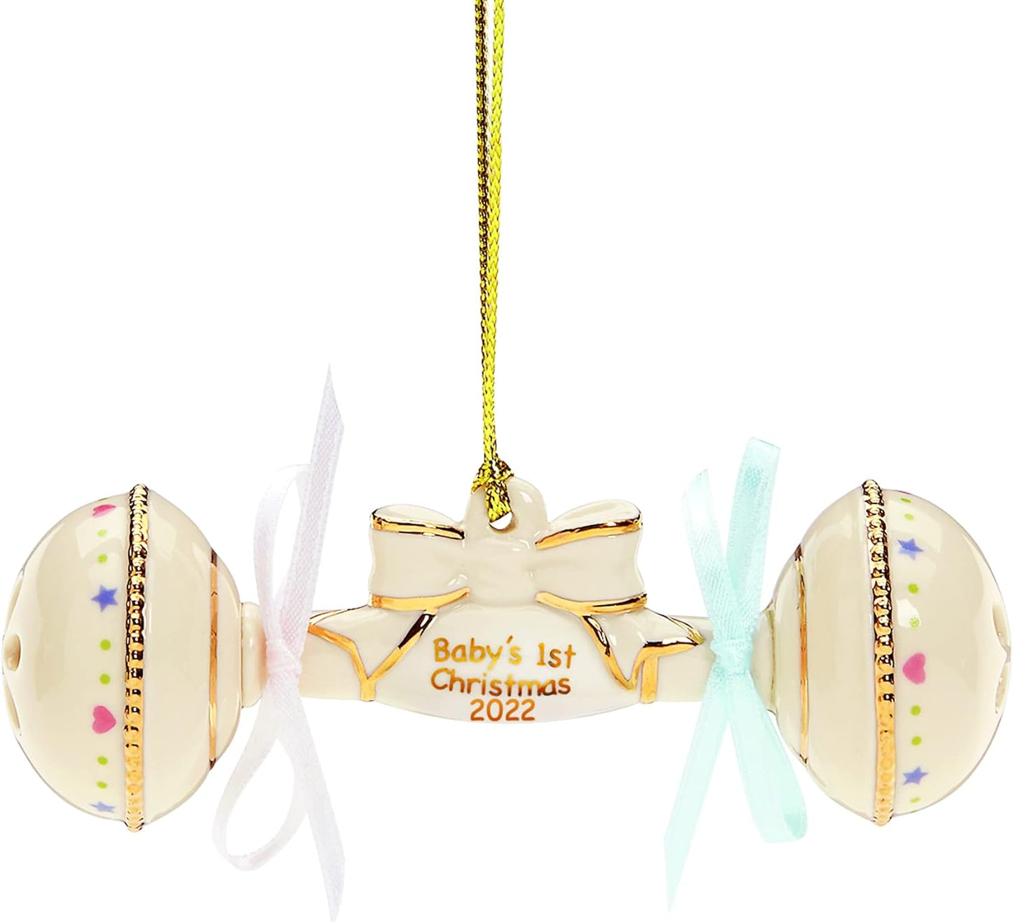 Lenox 2022 Baby's First Christmas Rattle Ornament