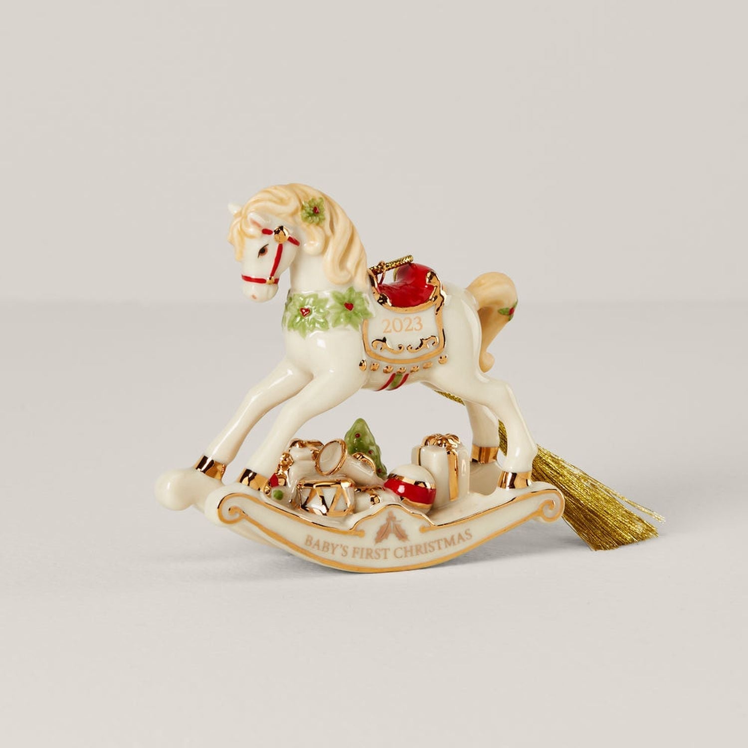 Lenox 2023 Baby's 1st Christmas Rocking Horse Ornament