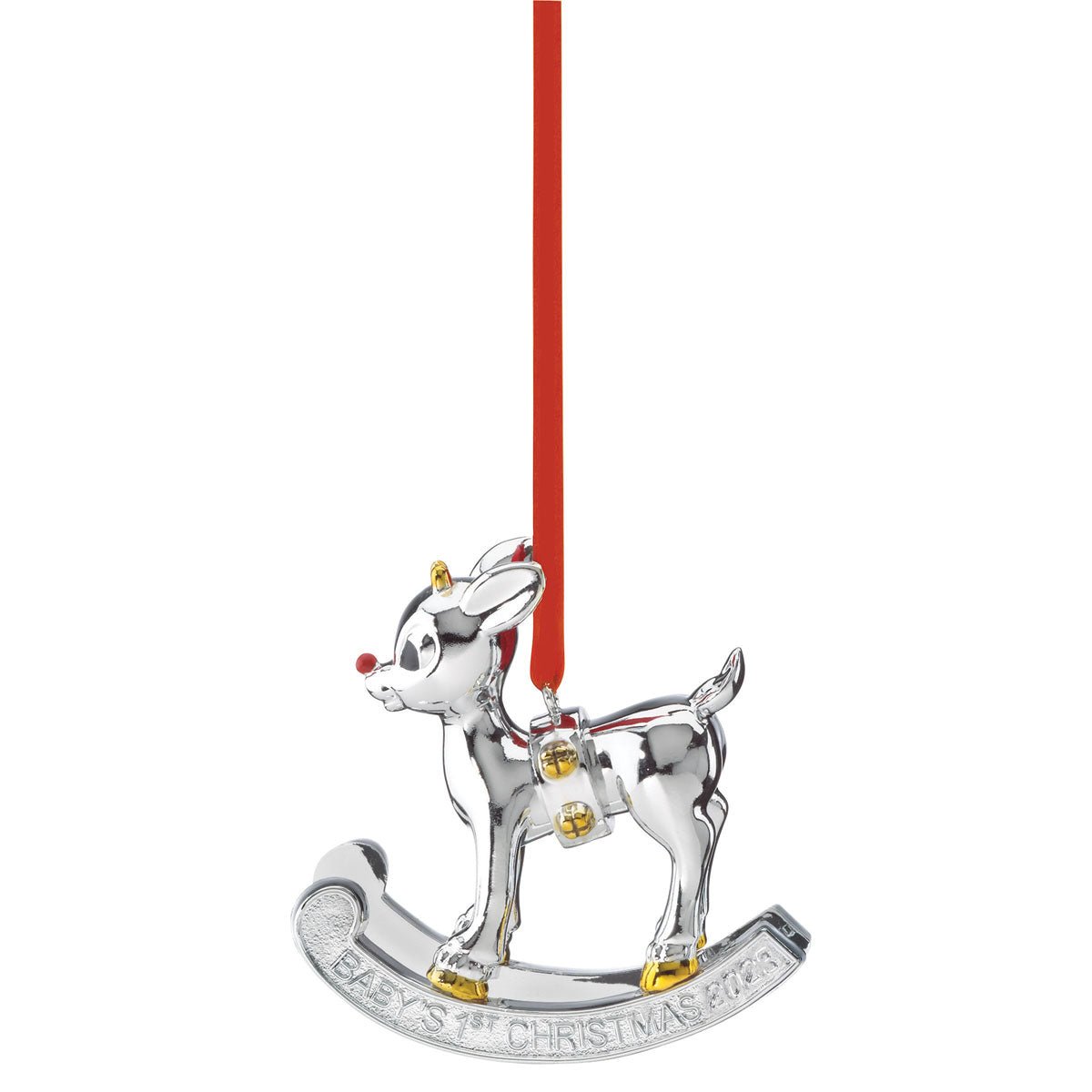 Lenox 2023 Baby's 1st Christmas Rudolph Metal Ornament
