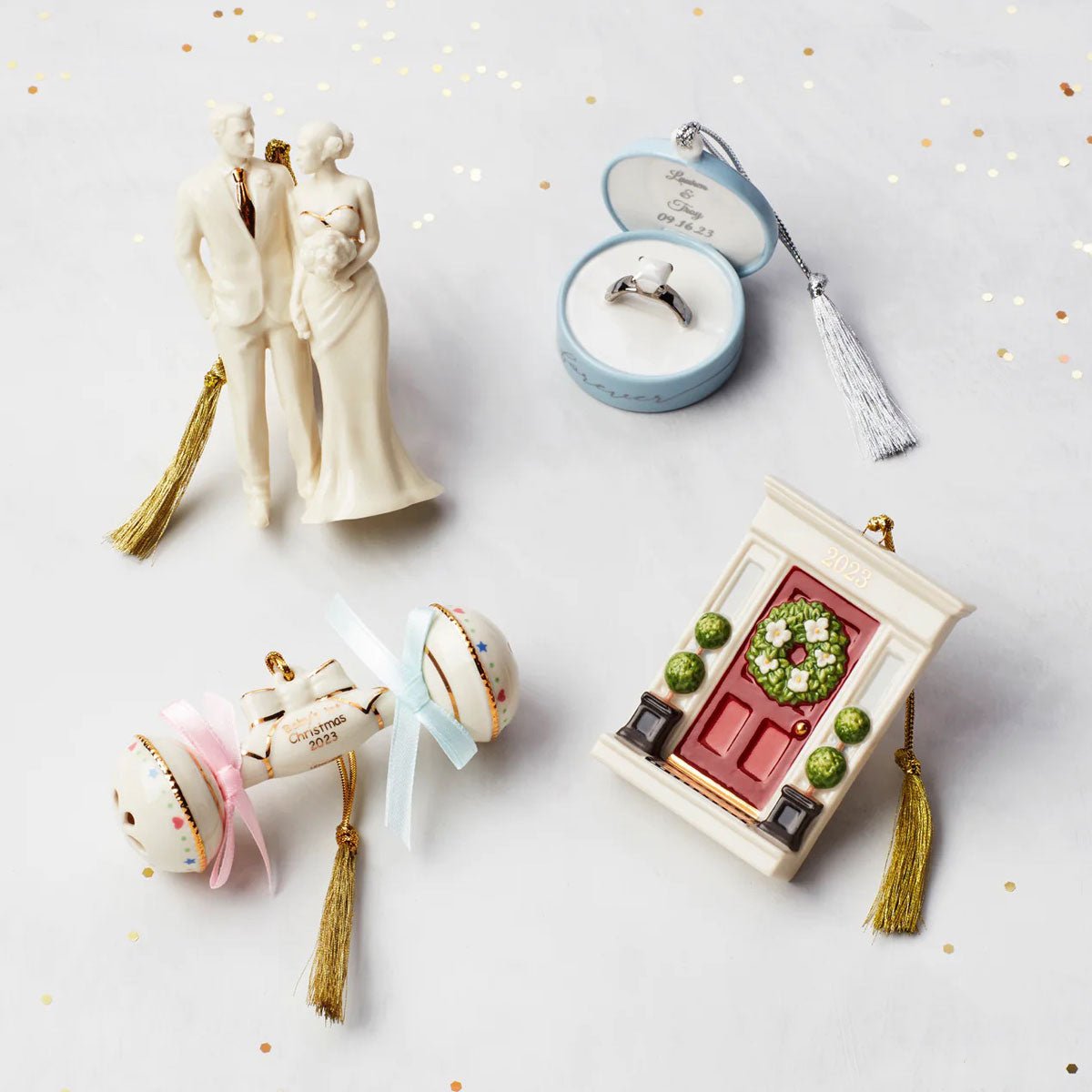Lenox 2023 Bride and Groom Ornament