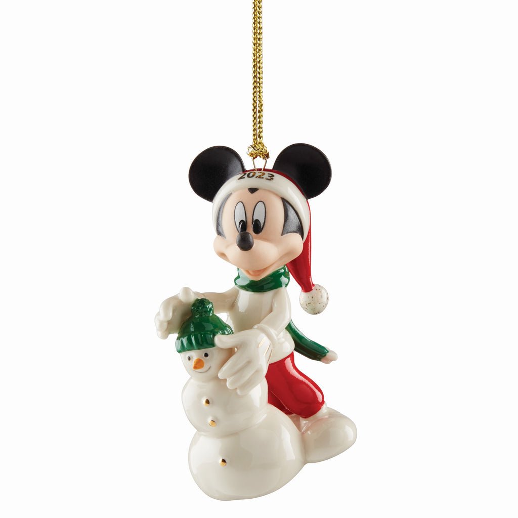 Lenox 2023 Mickey & Snowman Ornament