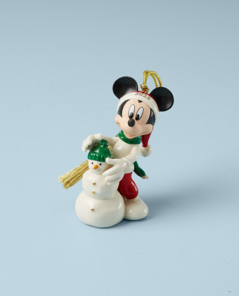 Lenox 2023 Mickey & Snowman Ornament