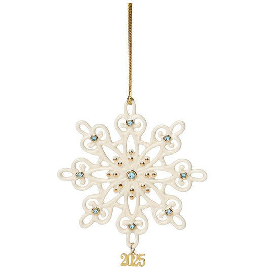Lenox 2025 Annual Gemmed Snowflake Ornament