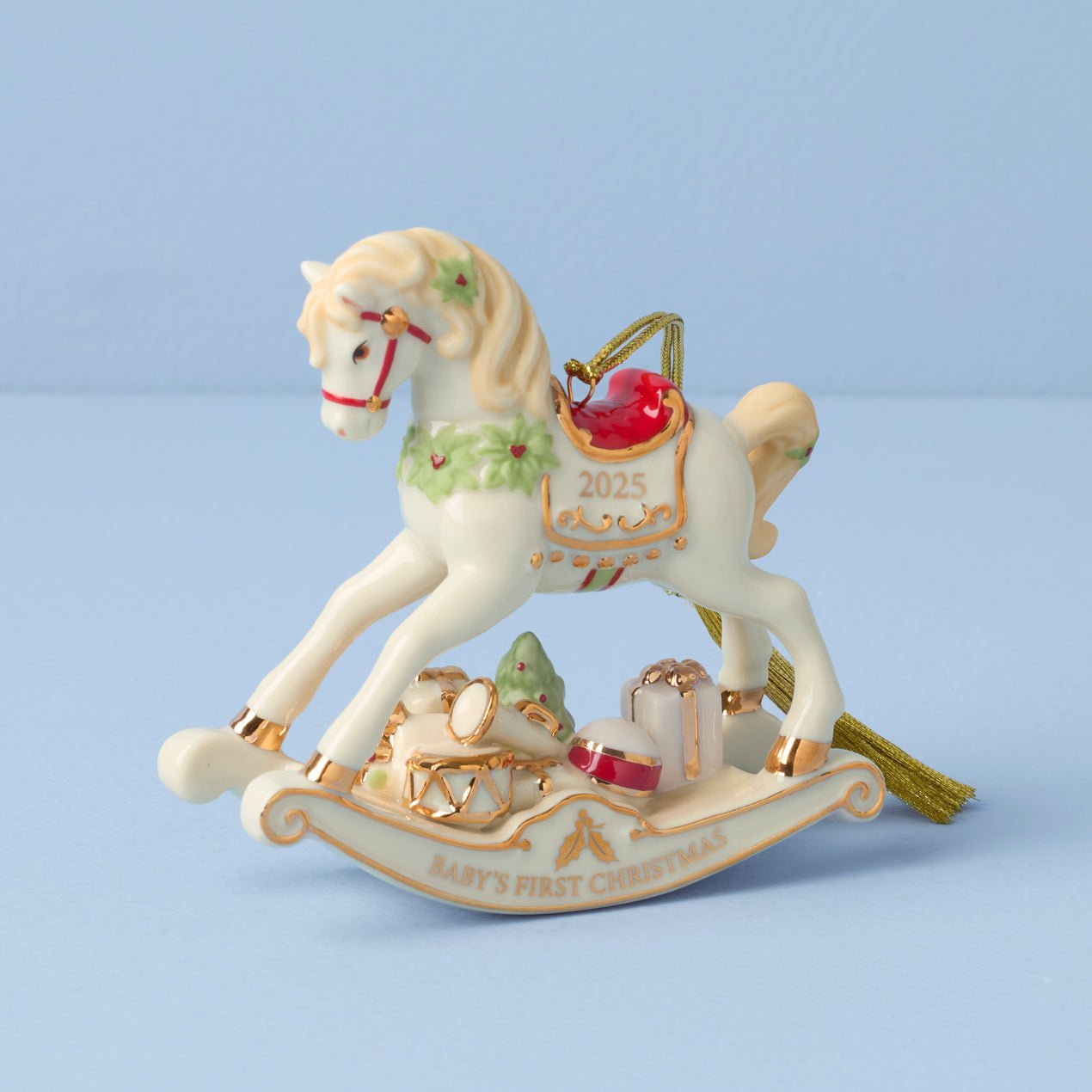 Lenox 2025 Baby's First Christmas Vintage Rocking Horse Ornament