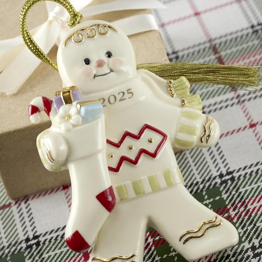 Lenox 2025 Gingerbread with Stocking Ornament