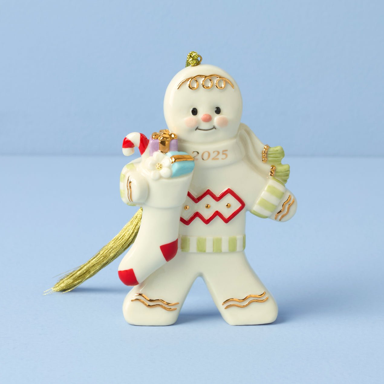 Lenox 2025 Gingerbread with Stocking Ornament