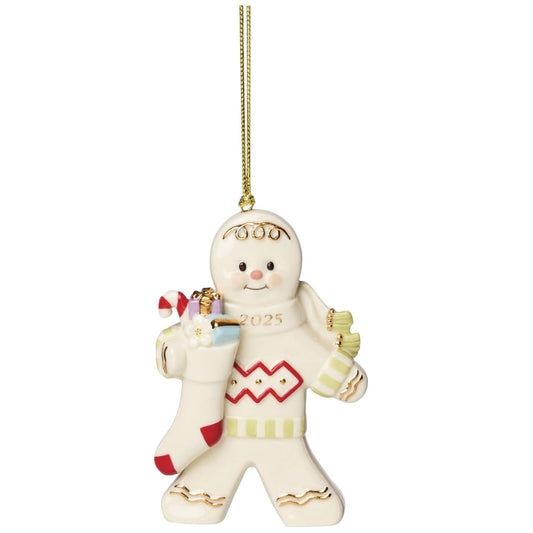 Lenox 2025 Gingerbread with Stocking Ornament