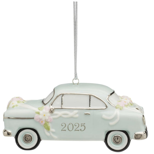 Lenox 2025 Just Married Vintage Car Christmas Ornament