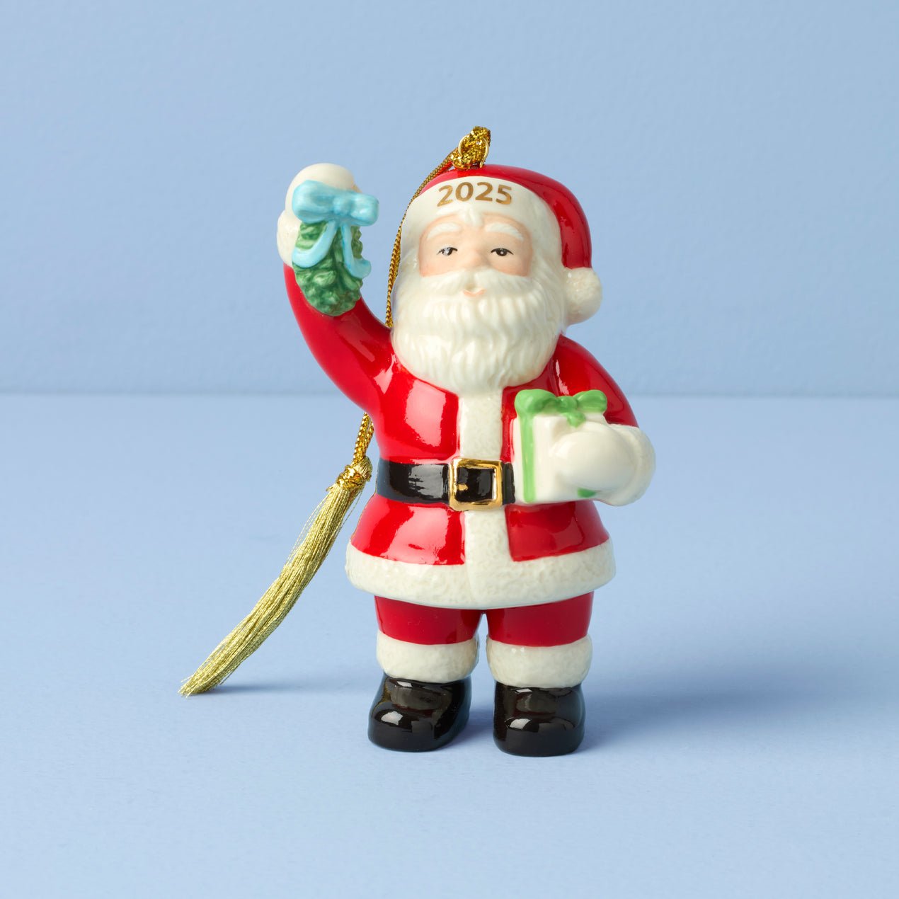 Lenox 2025 Santa With Mistletoe Ornament
