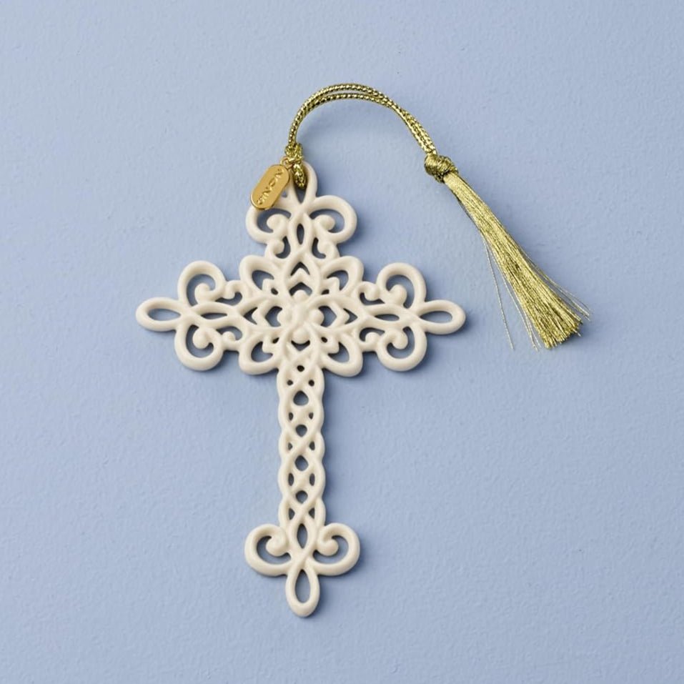 Lenox 2025 Snow Fantasies Cross Ornament