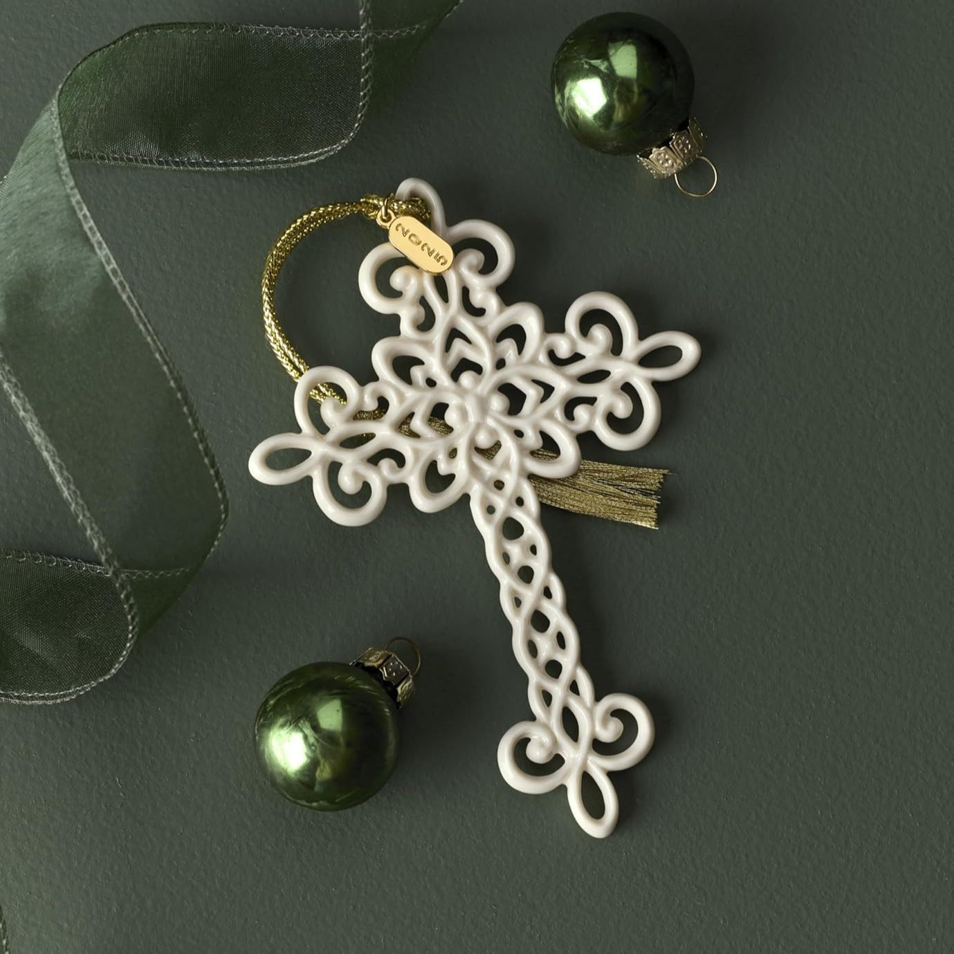 Lenox 2025 Snow Fantasies Cross Ornament