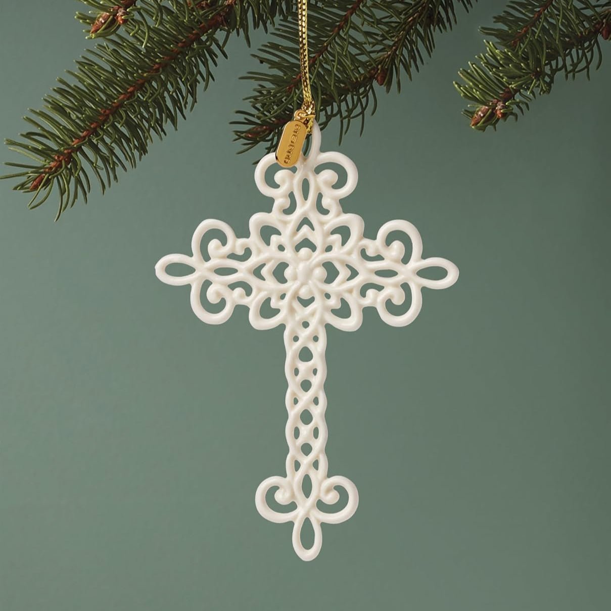 Lenox 2025 Snow Fantasies Cross Ornament