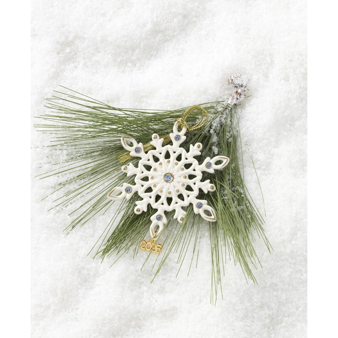 Lenox 2026 Annual Gemmed Snowflake Ornament