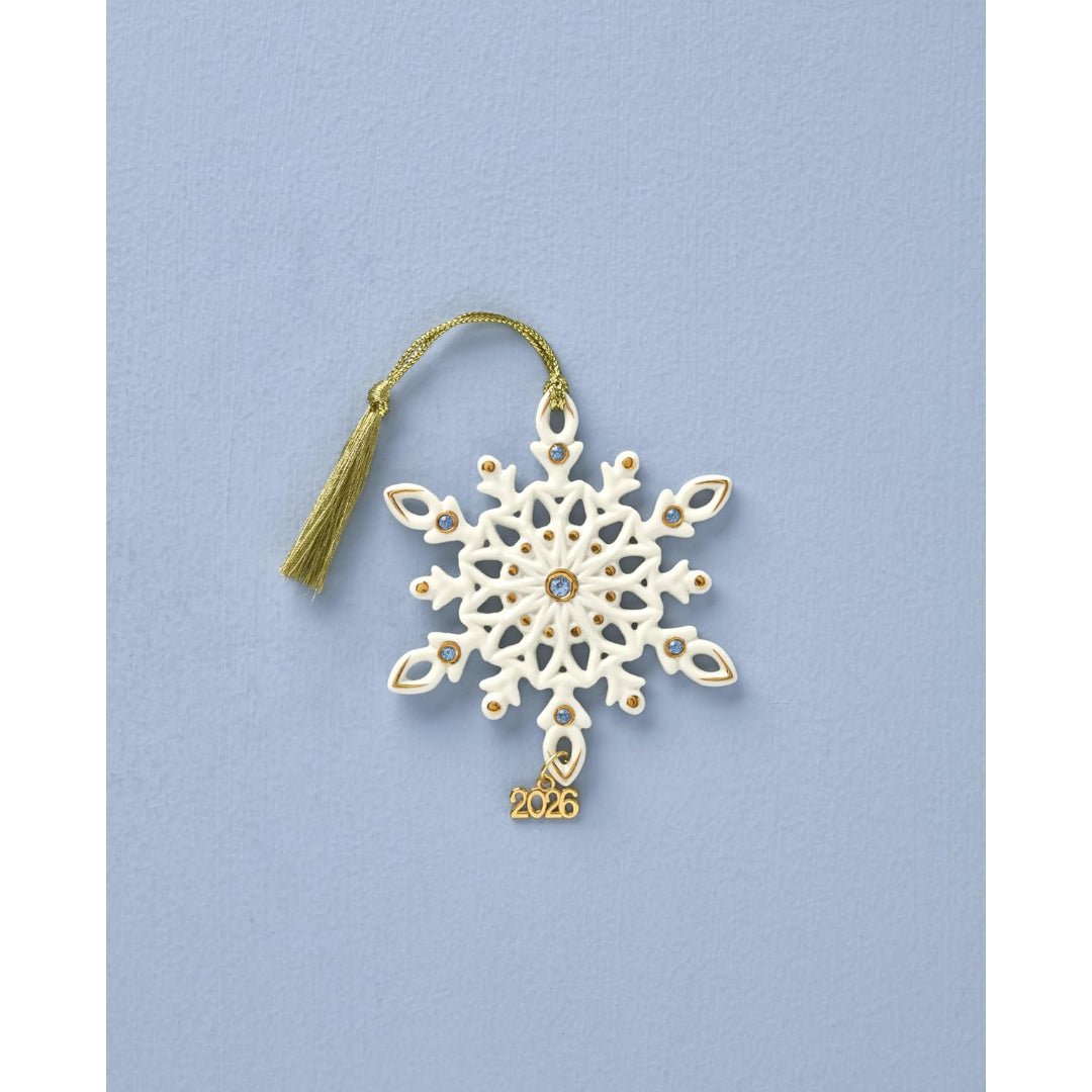 Lenox 2026 Annual Gemmed Snowflake Ornament