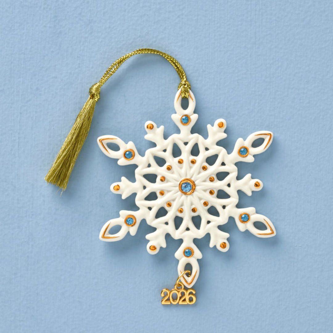 Lenox 2026 Annual Gemmed Snowflake Ornament