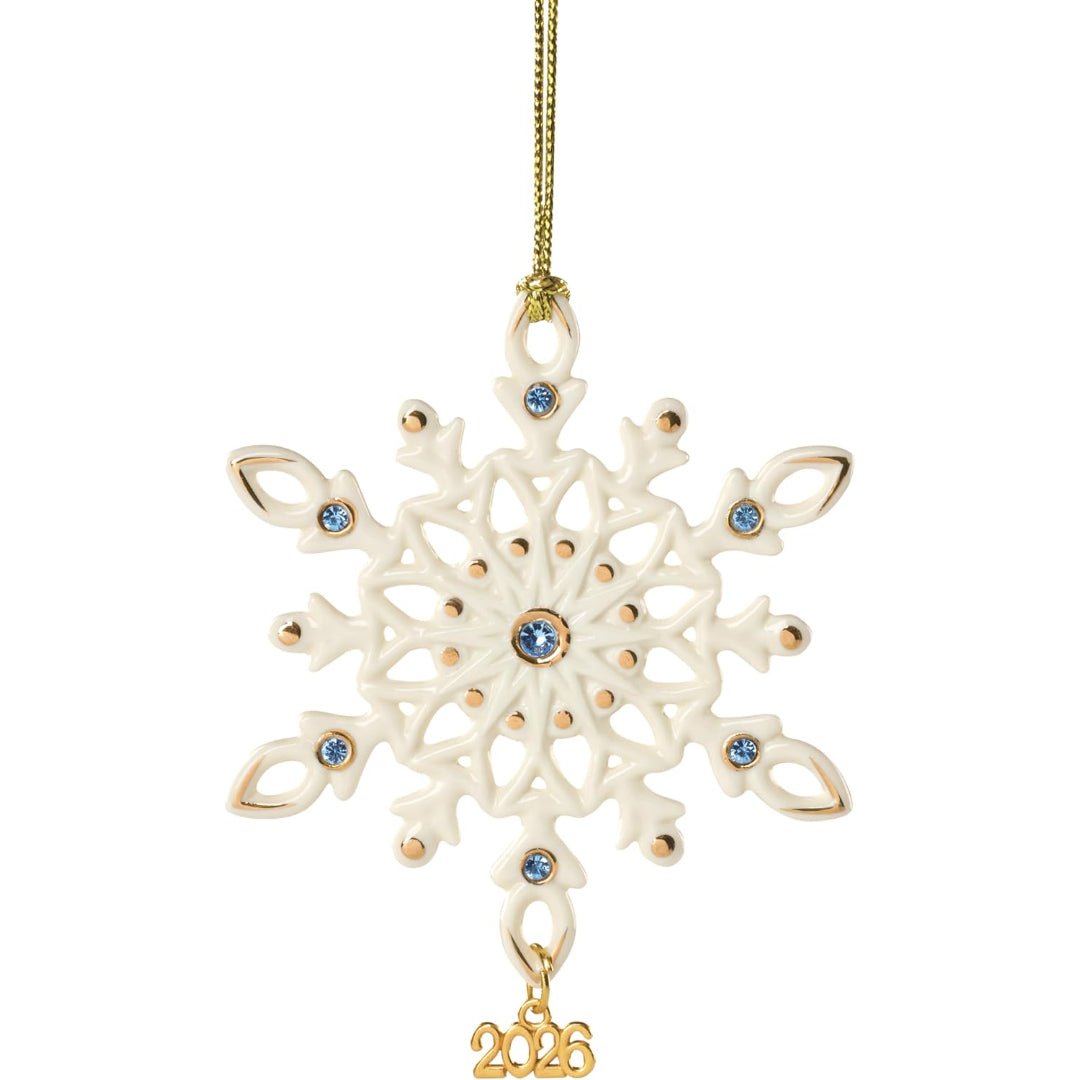 Lenox 2026 Annual Gemmed Snowflake Ornament