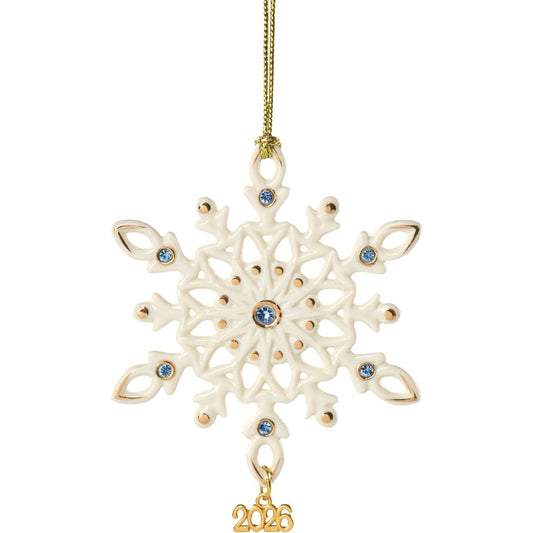 Lenox 2026 Annual Gemmed Snowflake Ornament