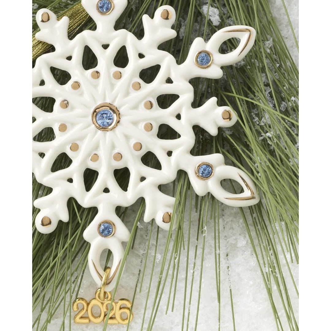 Lenox 2026 Annual Gemmed Snowflake Ornament