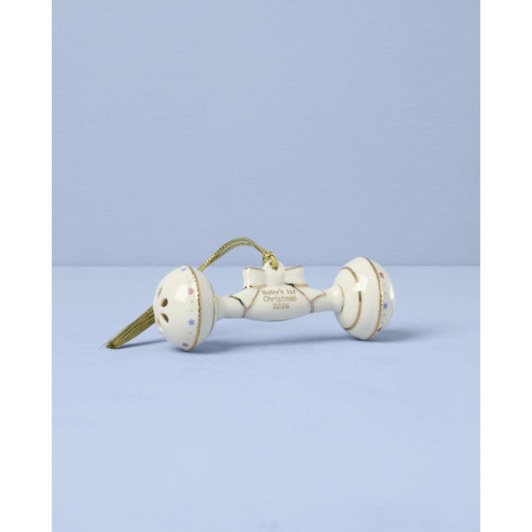 Lenox 2026 Baby's 1st Christmas Rattle Ornament