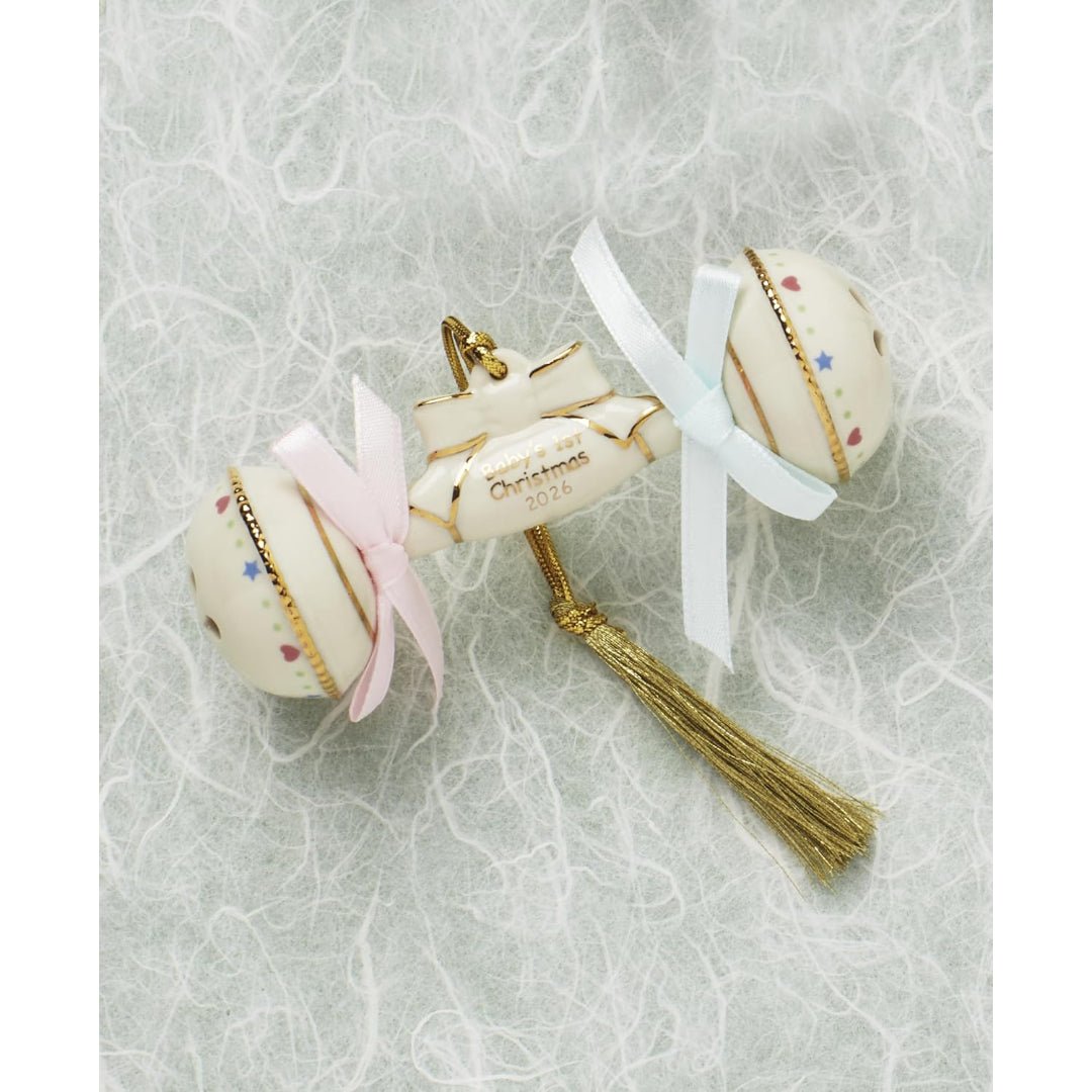 Lenox 2026 Baby's 1st Christmas Rattle Ornament