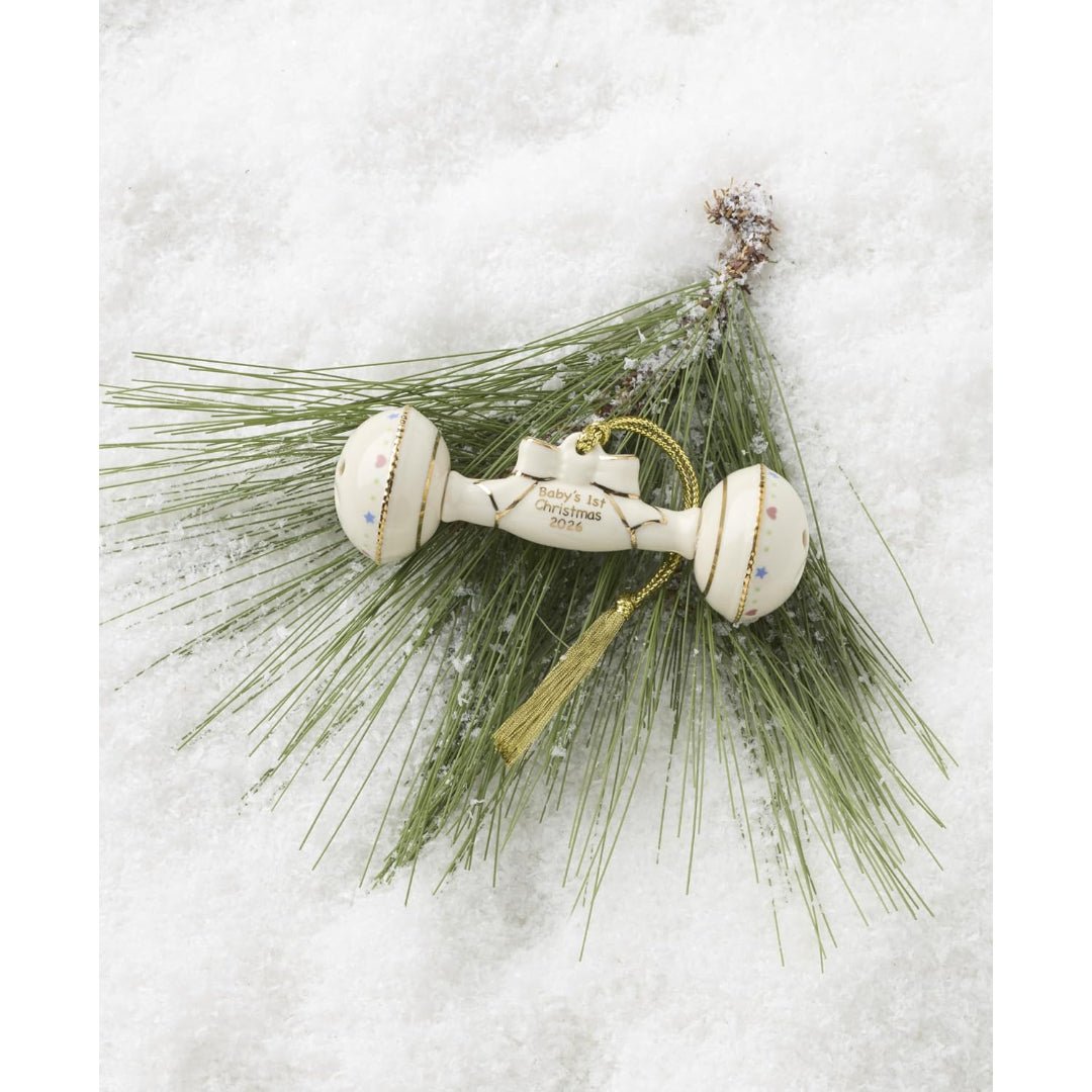 Lenox 2026 Baby's 1st Christmas Rattle Ornament