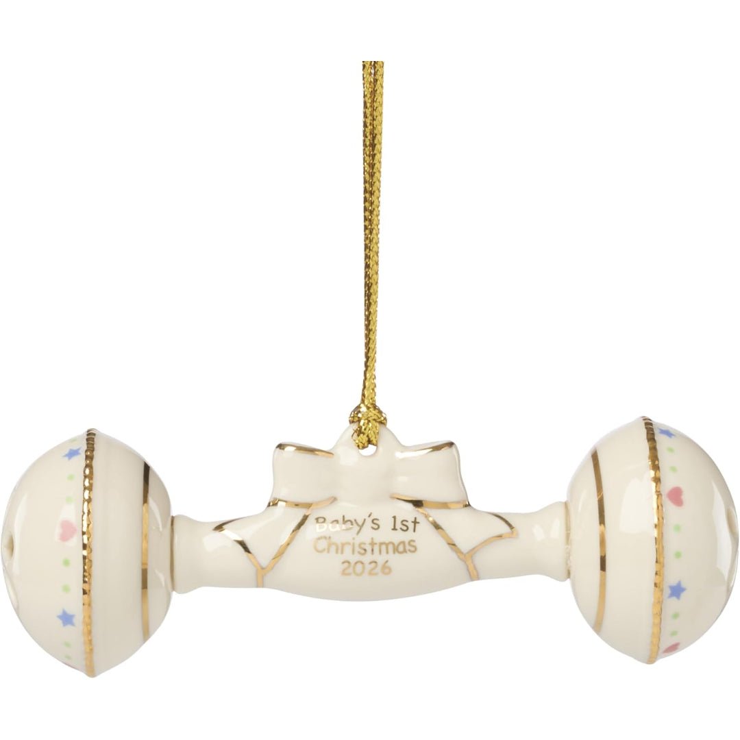 Lenox 2026 Baby's 1st Christmas Rattle Ornament
