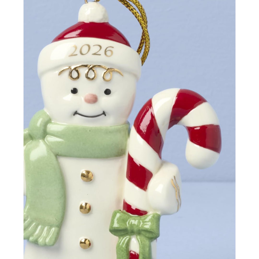 Lenox 2026 Gingerbread Man with Candy Cane Ornament