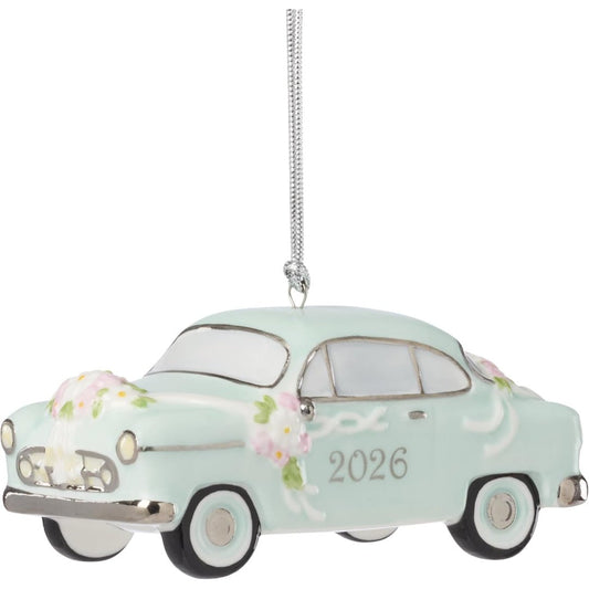 Lenox 2026 Just Married Vintage Car Ornament