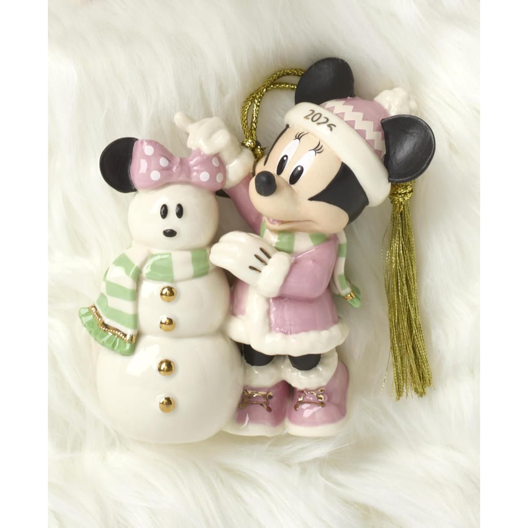 Lenox 2026 Minnie Mouse's Matching Snowman Ornament