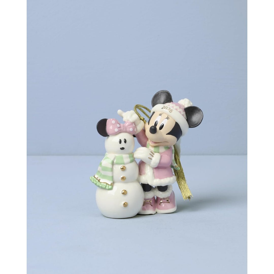 Lenox 2026 Minnie Mouse's Matching Snowman Ornament