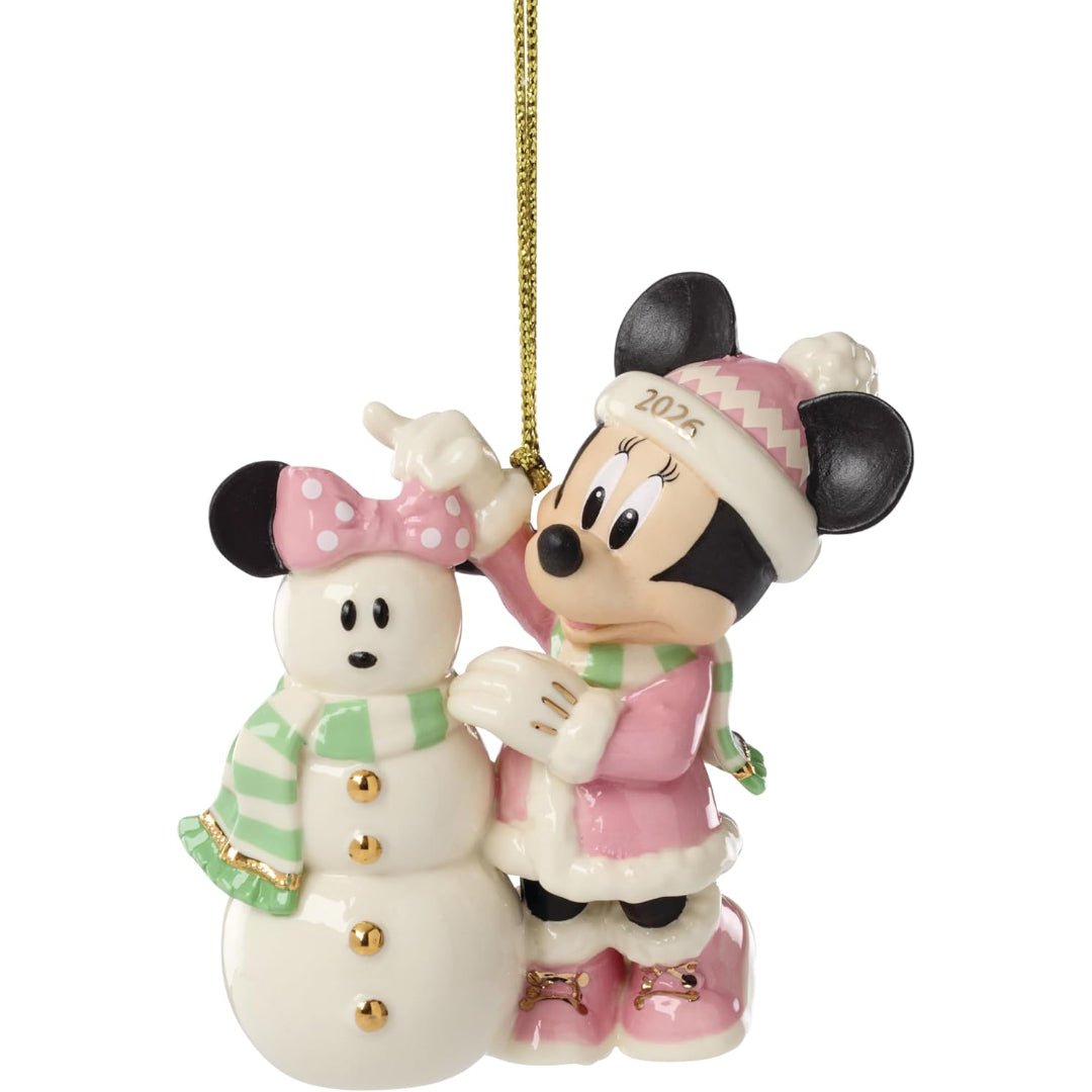 Lenox 2026 Minnie Mouse's Matching Snowman Ornament