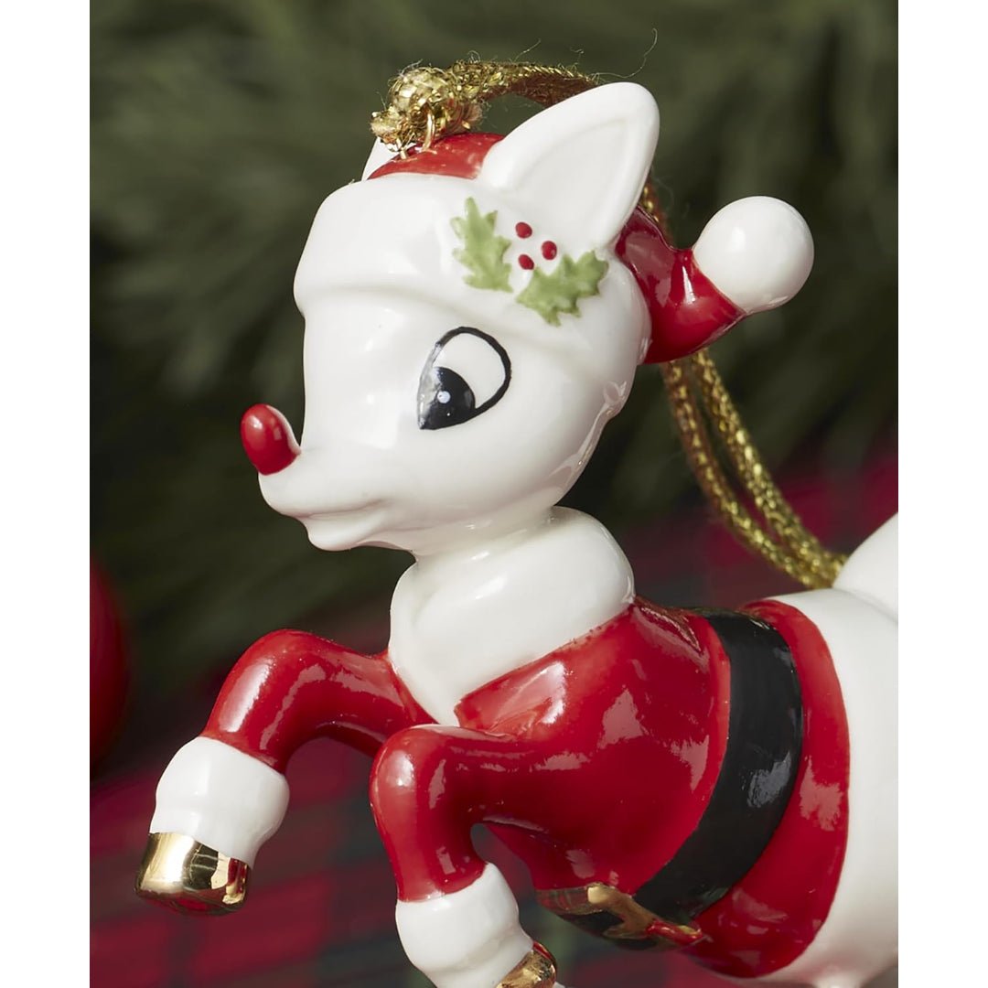 Lenox 2026 Rudolph in a Santa Suit Ornament