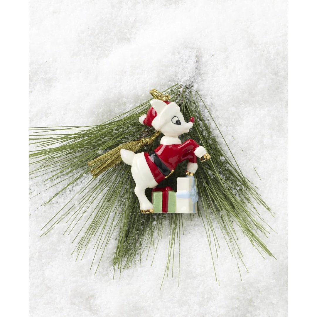 Lenox 2026 Rudolph in a Santa Suit Ornament
