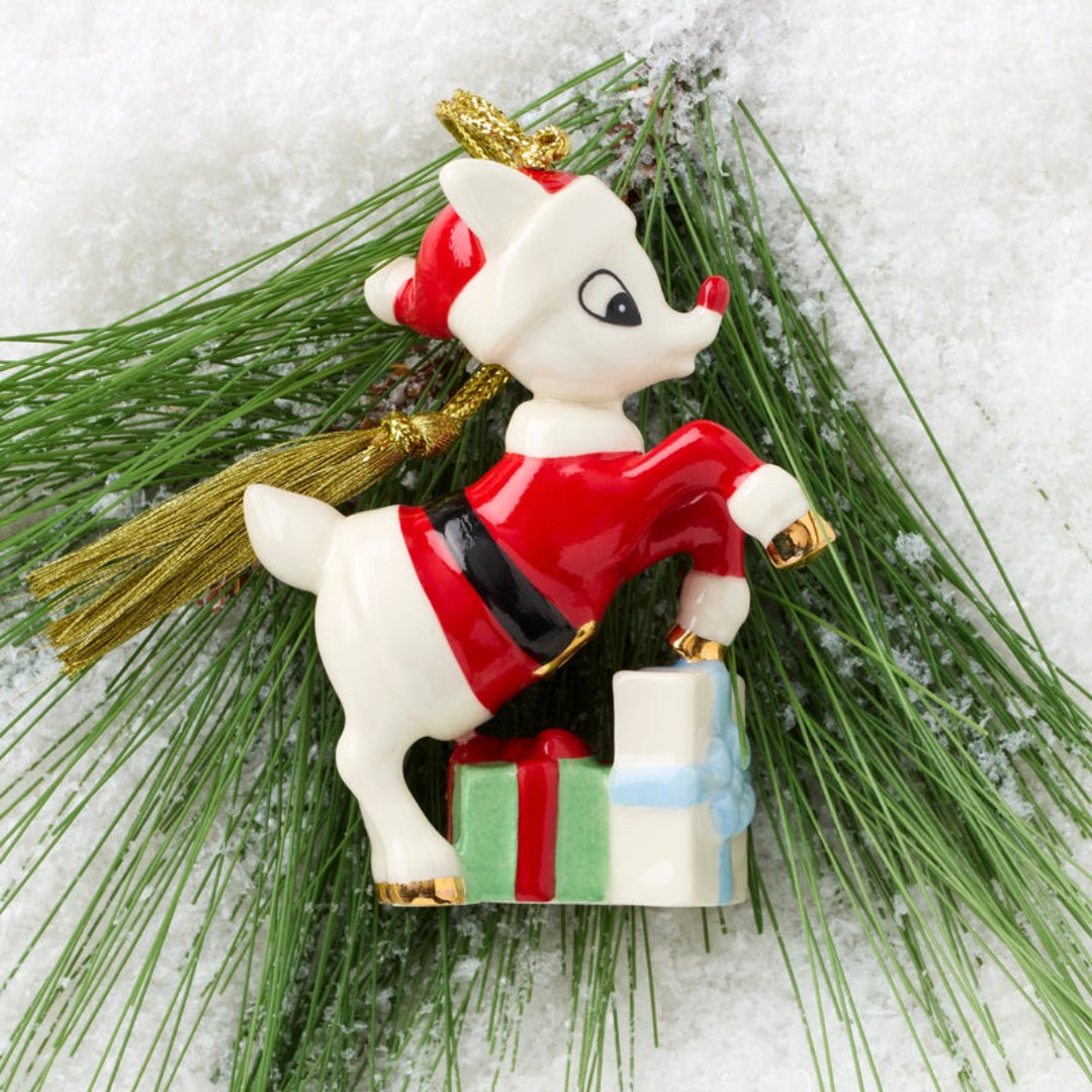 Lenox 2026 Rudolph in a Santa Suit Ornament