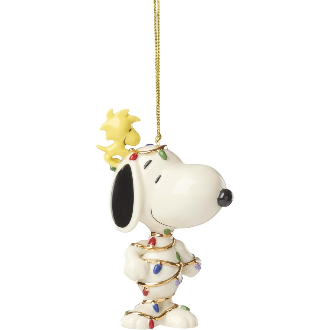 Lenox 2026 Snoopy Tangled in Lights Ornament