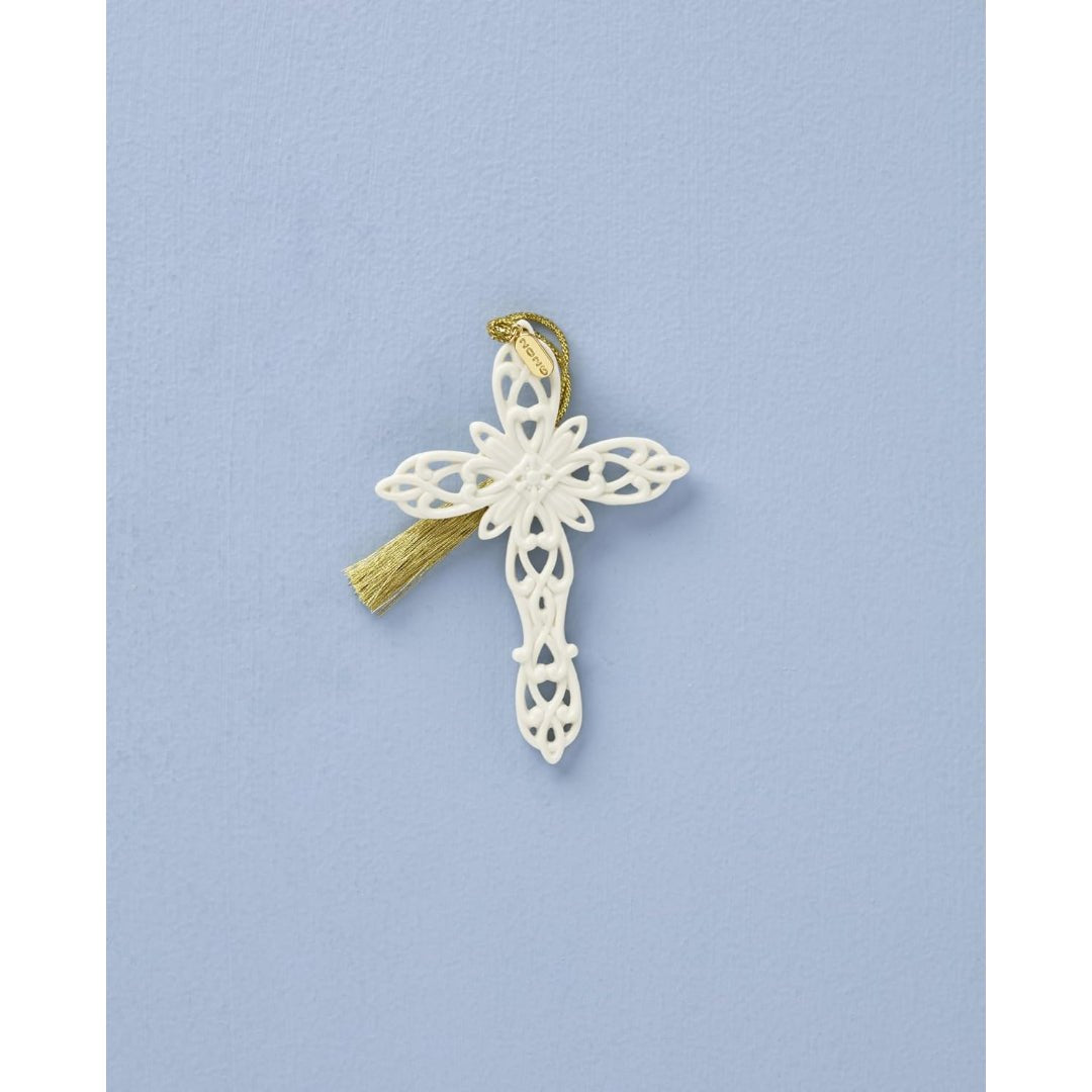 Lenox 2026 Snow Fantasies Cross Ornament