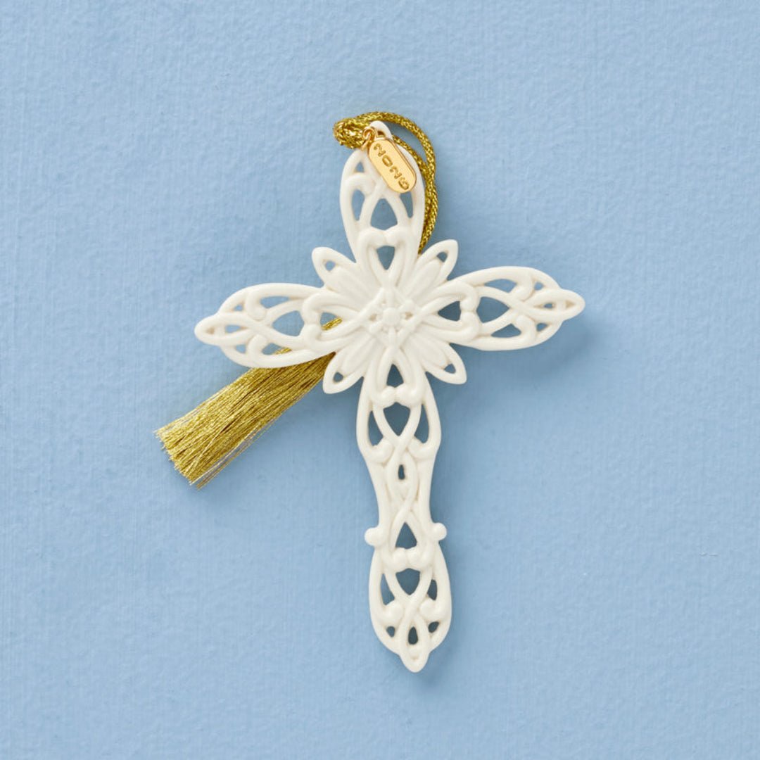 Lenox 2026 Snow Fantasies Cross Ornament