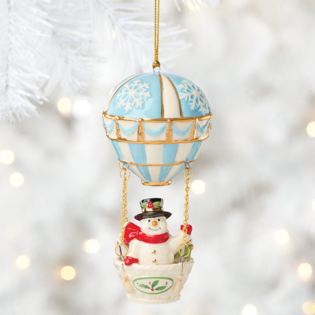 Lenox 2026 Snowman Hot Air Balloon Ornament