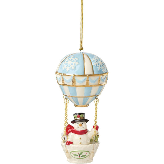 Lenox 2026 Snowman Hot Air Balloon Ornament
