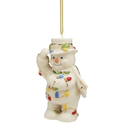 Lenox 895773 2024 Snowman with Christmas Lights Ornament